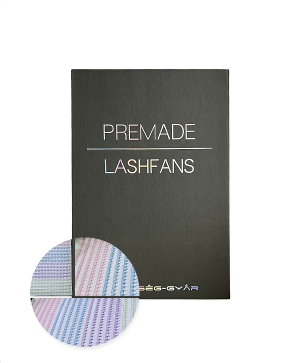 "PREMADE|PROMADE" LASH Fanok SZÍNES 5D 0.07mmCC és D ívekben