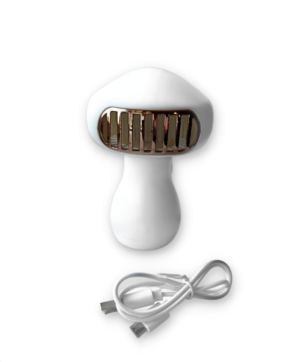 Dekoratív mini ventilátor -white-rosegold- 